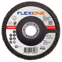 Круг лепестковый конический FLEXIONE Expert 125х22мм Р120