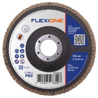 Круг лепестковый плоский FLEXIONE 125х22мм Р80
