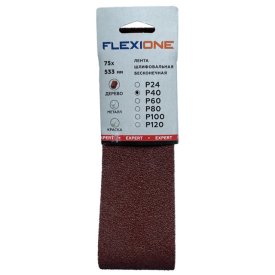 Лента шлифовальная FLEXIONE Expert 75х533мм P40 3шт