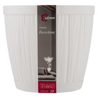 Горшок для цветов InGreen BARCELONA 9,6л d27см h24см белый пластик