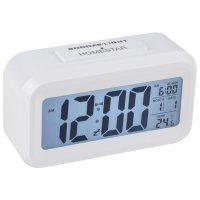 Часы электронные HOMESTAR HS-0110 LED с будильником белый