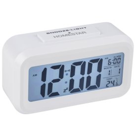 Часы электронные HOMESTAR HS-0110 LED с будильником белый