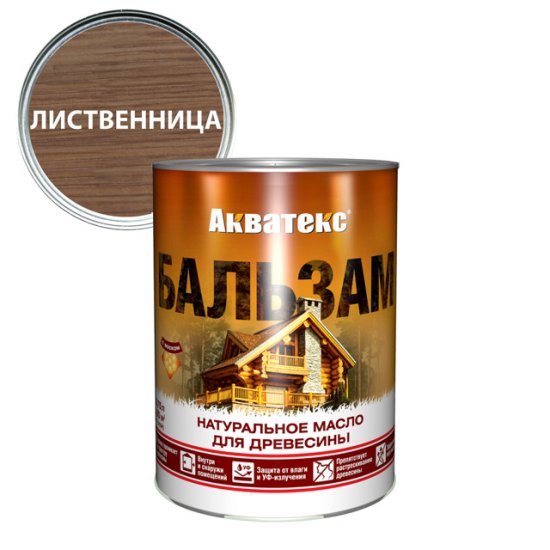 Масло для дерева АКВАТЕКС Бальзам 0,75л лиственница, арт.92123