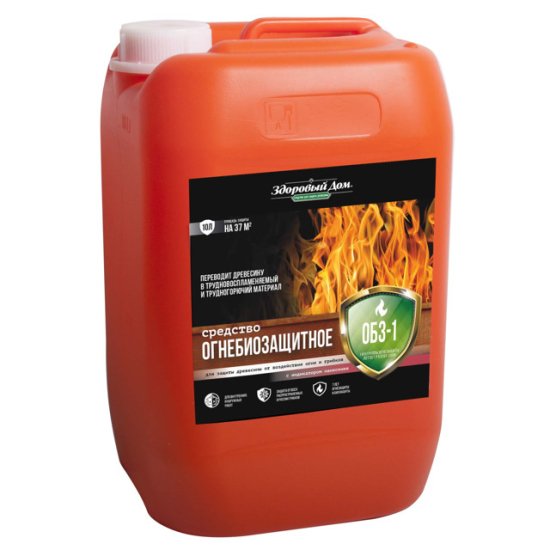 Средство деревозащитное ЗДОРОВЫЙ ДОМ Огнебио с индикатором 10л, арт.8306646