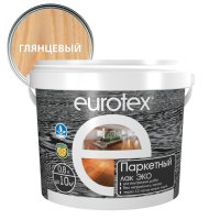 Лак в/д паркетный EUROTEX Эко 0,8л глянцевый, арт.80134