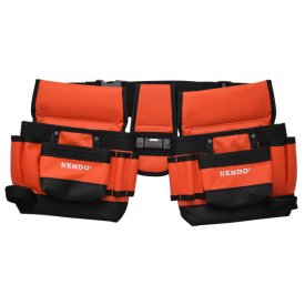 Сумка для инструмента KENDO двойная с поясом 2х21x19x8,5см