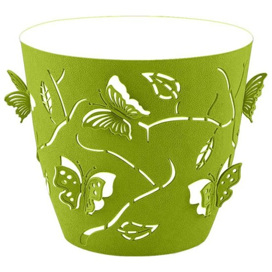 Горшок двойной Бабочки 3D 5,3л d22,5см h20,5см лиственно-зеленый пластик