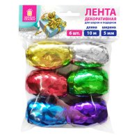Набор лент п/п ЗОЛОТАЯ СКАЗКА металлик 6шт 5мм 10м микс
