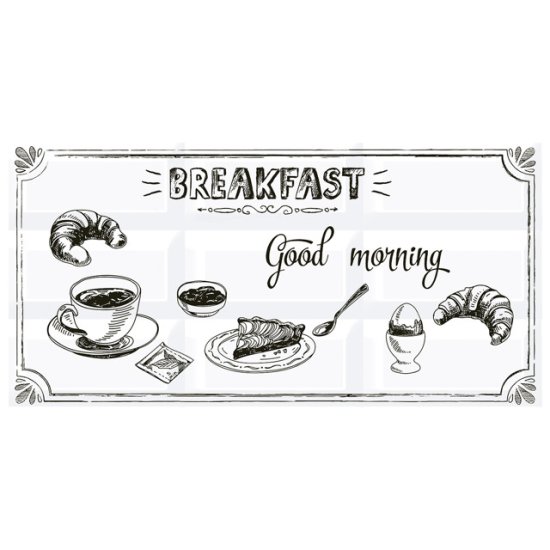 Декор настенный AZORI Vogue breakfast 1 20,1х40,5 белый