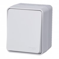 Переключатель 1-клавишный Atlas Design Profi54 белый