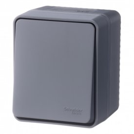 Переключатель 1-клавишный Atlas Design Profi54 антрацит