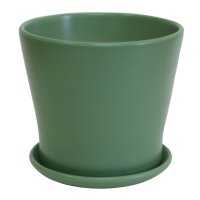 Горшок керамический с поддоном Цилиндр 0,5л d12см нефрит