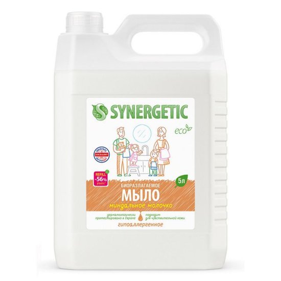 Мыло жидкое SYNERGETIC Миндальное молочко 5л