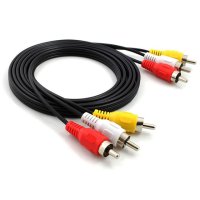 Кабель 3RCA-3RCA CADENA штекер-штекер 1,2м черный