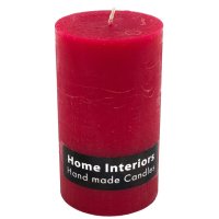 Свеча-столбик HOME INTERIORS Рустик 7х19см 50ч/г красная без аромата