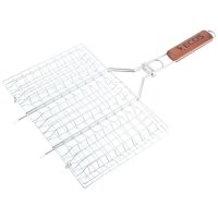 Решетка-гриль ECOS 30х21х3см хром.сталь дерево