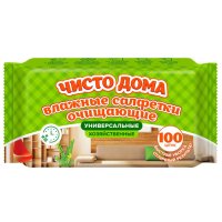 Салфетки влажные ЧИСТО ДОМА Универсальные Хозяйственные 100шт