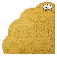 Салфетки BOUQUET Барокко Золото 32см 3-сл. 12шт. круглые