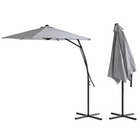 Зонт от солнца d300см h2,45м полиэстер серый
