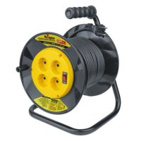 Удлинитель на катушке NAVIGATOR 4 гнезда ПВС б/з с выкл IP20 2х0,75мм 6A 30м