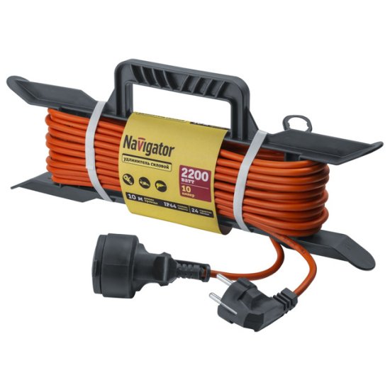 Удлинитель на рамке NAVIGATOR GardenLine б/з ПВС IP44 2х1мм 10A 30м