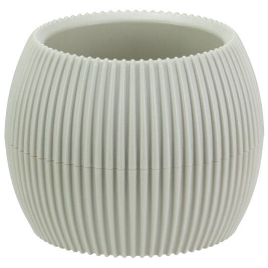 Кашпо Пиканто 0,35л d11,5см молочный ротанг пластик