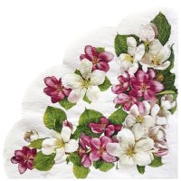 Салфетки BOUQUET Rondo Яблоневый цветок 3 слойные 32см 12шт круглые