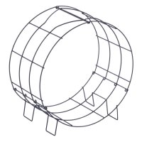 Дровница VITALUCE Elis V7631-1/1 чёрная сталь