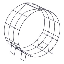 Дровница VITALUCE Elis V7631-1/1 чёрная сталь
