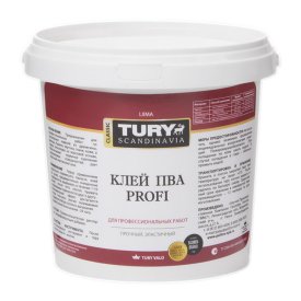 Клей ПВА TURY Profi 1кг, арт.ПВА 