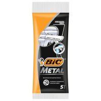 Станок для бритья BIC Metal 5шт с защитным металлическим покрытием одноразовый
