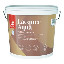 Лак акриловый TIKKIVALA Lacquer Aqua интерьерный полуглянцевый 2,7л, арт.700001140