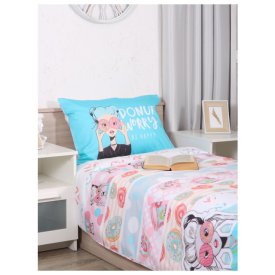 Постельное белье 1,5сп MONA LIZA Детское/Kids Пончик/Donut сатин 1 нав.48х70см, арт.531014/10