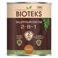 Средство деревозащитное TEKC Bioteks 2-в-1 0,8л махагон, арт.700008198