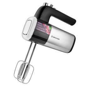 Миксер BRAYER BR1302 800Вт 5 скоростей черный/серебристый
