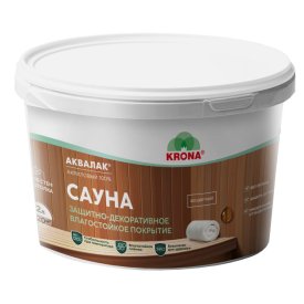 Лак акриловый АКВАЛАК для саун и бани бесцветный 2л, арт.66372260