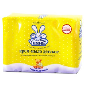 Мыло УШАСТЫЙ НЯНЬ Оливковое масло и Ромашка 4шт 100г