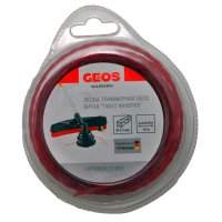 Леска для триммера GEOS 2,4мм 15м витой квадрат