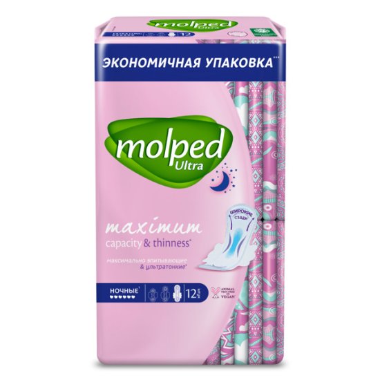 Прокладки MOLPED Ultra Maximum Ночные 12шт