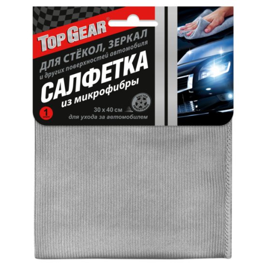 Салфетка для стекол и зеркал TOP GEAR 30х40см