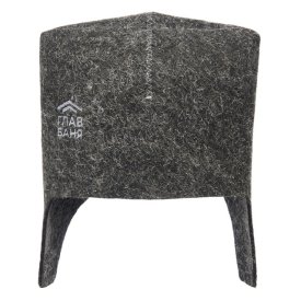 Шапка банная Шапка банщика войлок с вышивкой серая