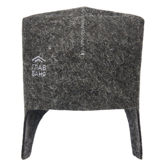 Шапка банная Шапка банщика войлок с вышивкой серая