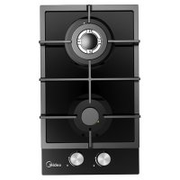 Поверхность газовая MIDEA MG3260TGB 2 конфорки закаленное стекло/чугун черный