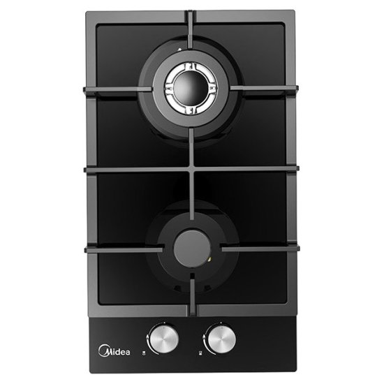 Поверхность газовая MIDEA MG3260TGB 2 конфорки закаленное стекло/чугун черный