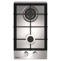 Поверхность газовая MIDEA MG3205TX 2 конфорки нержавеющая сталь/чугун металл