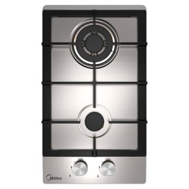 Поверхность газовая MIDEA MG3205TX 2 конфорки нержавеющая сталь/чугун металл