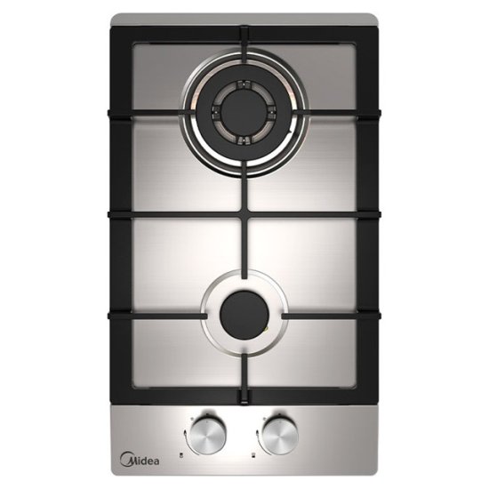 Поверхность газовая MIDEA MG3205TX 2 конфорки нержавеющая сталь/чугун металл
