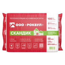 Теплоизоляция РОКВУЛ Лайт Баттс Скандик 800х600х50мм