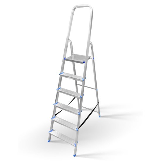 Стремянка односекционная LADDERBEL 6 ступеней алюминиевая