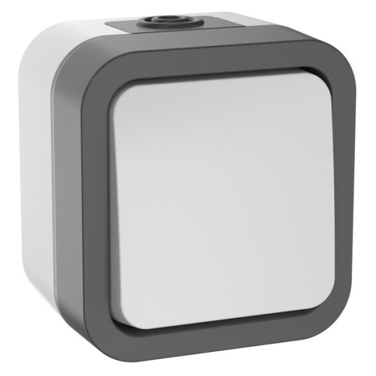 Переключатель 1 пост IEK Tors 10А IP55 серый белый